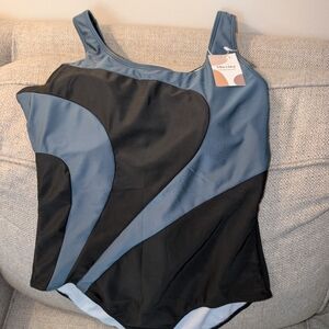 Women's Gray and Black Swimsuit